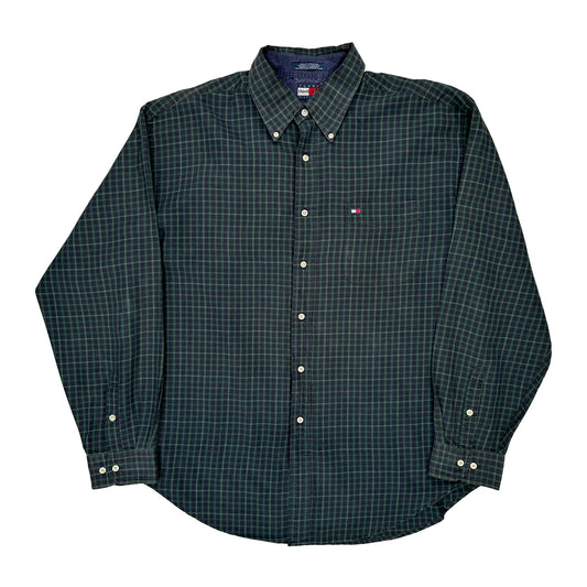 Tommy Hilfiger Checked Shirt - XL Black Cotton