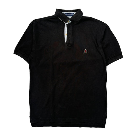 Tommy Hilfiger Polo Shirt - Small Black Cotton