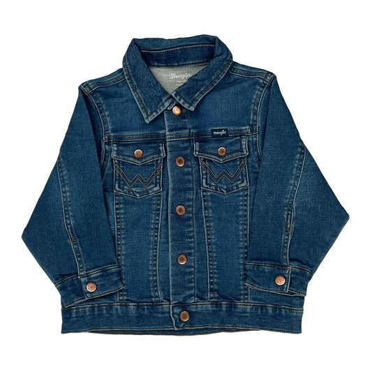 Age 4 Wrangler Denim Jacket - Small Blue Cotton
