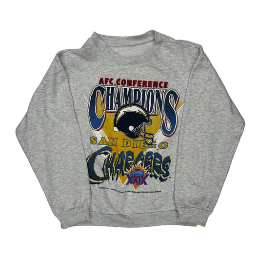San Diego Chargers Starter Football Sweatshirt - Medium Grey Cotton