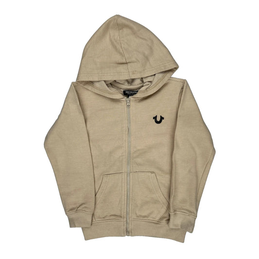 Age 5 True Religion Hoodie - Small Beige Cotton