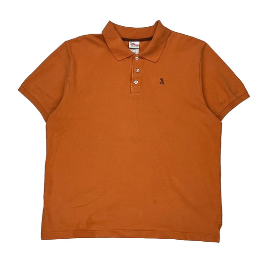 Disney Polo Shirt - XL Orange Cotton