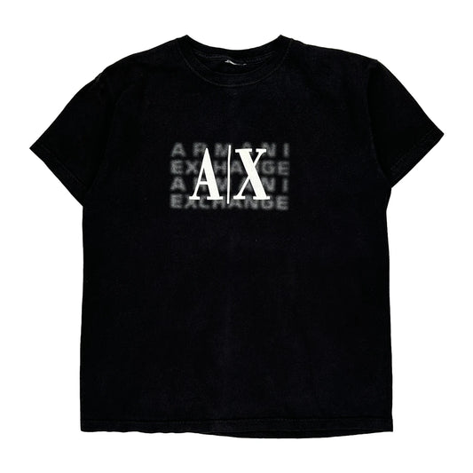 Armani Exchange T-Shirt - Medium Black Cotton