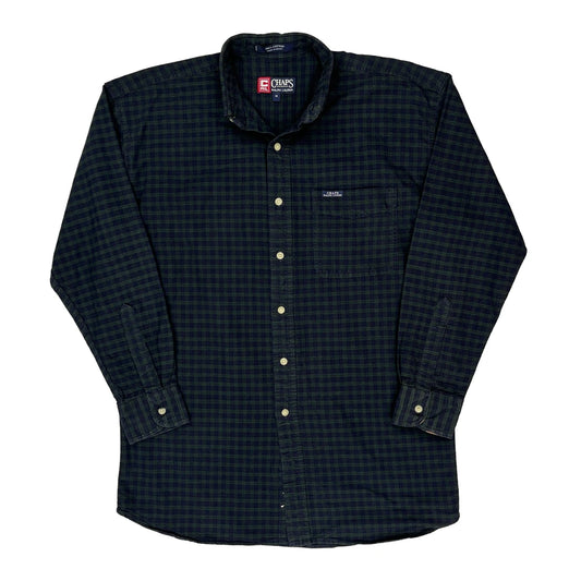 Vintage Chaps Ralph Lauren Checked Shirt - Medium Green Cotton