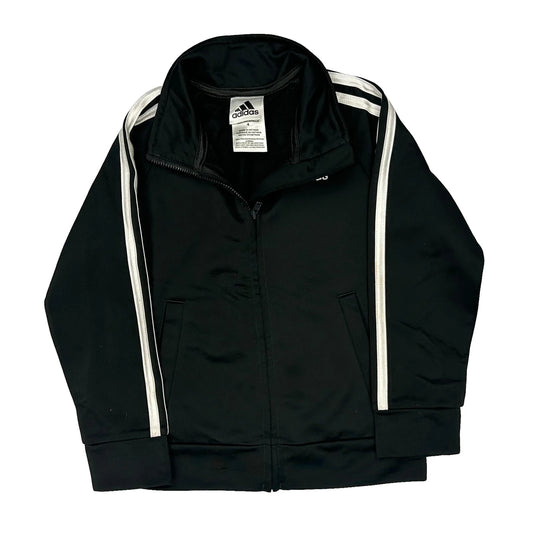 Age 4 Adidas Striped Track Jacket - Small Black Polyester