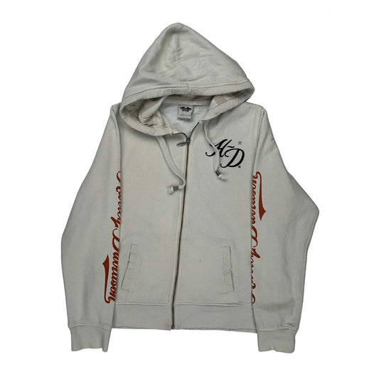 Motorcycle Harley Davidson Graphic Hoodie - Medium White Cotton