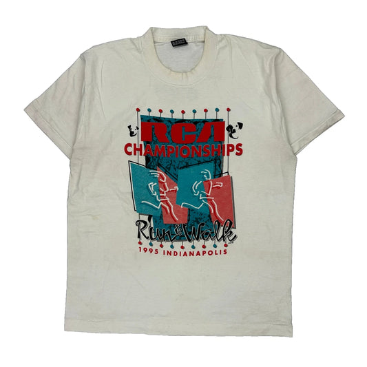 Rca Championships Fruit Of The Loom Single Stitch T-Shirt - Large White Cotton Blend