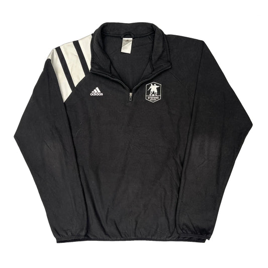 Stefans Soccer Adidas Striped Fleece - XL Black Cotton Blend