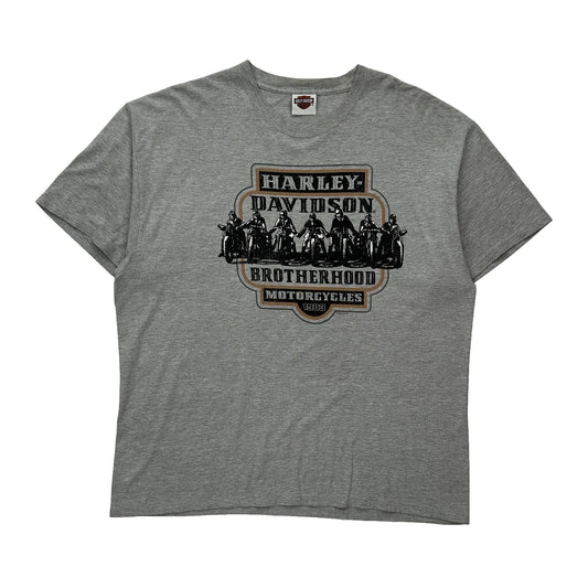 Brotherhood Motorcycles Harley Davidson Graphic T-Shirt - XL Grey Cotton
