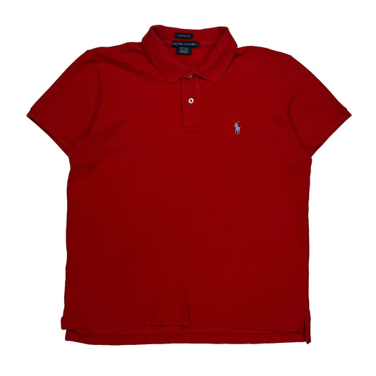 Vintage Ralph Lauren Polo Shirt - Large Red Cotton