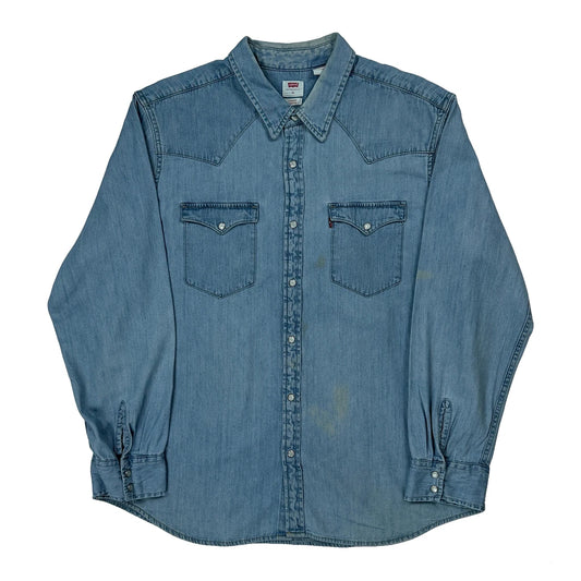 Levis Denim Shirt - XL Light Wash Denim