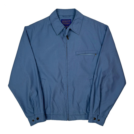 Vintage Pendleton Detroit Style Jacket - Medium Blue Polyester