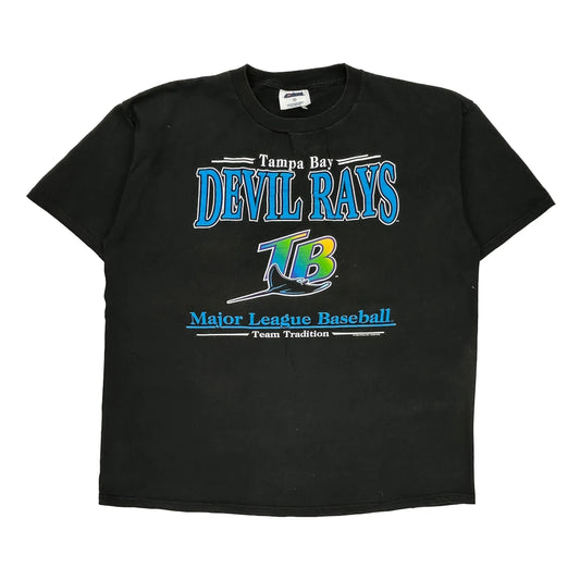 Tampa Bay Devil Rays Csa Mlb T-Shirt - 2XL Black Cotton