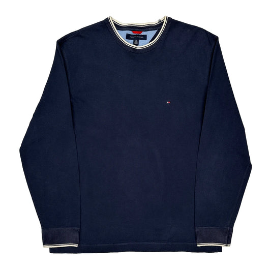 Tommy Hilfiger Long Sleeve T-Shirt - Large Navy Cotton