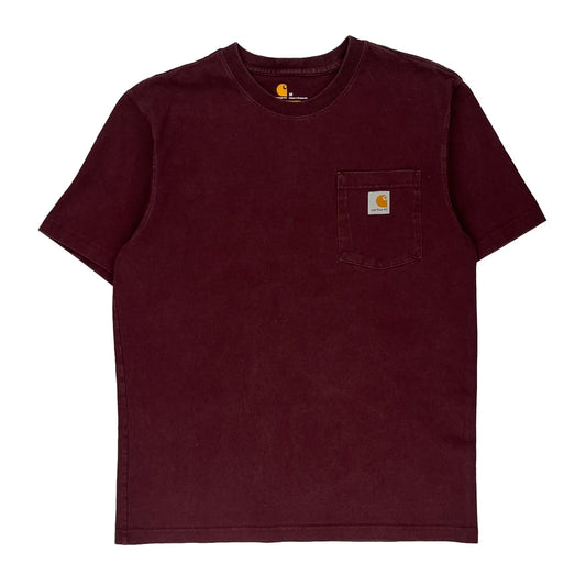 Carhartt T-Shirt - Medium Burgundy Cotton
