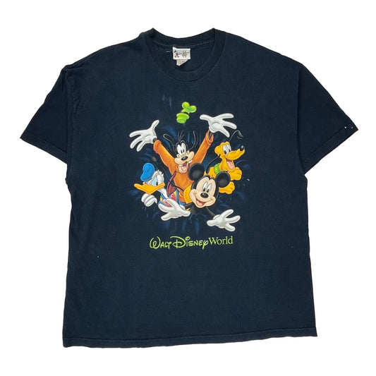Disney Cartoon T-Shirt - 2XL Navy Cotton