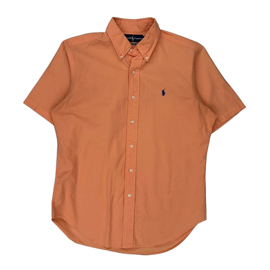 Ralph Lauren Short Sleeve Shirt - Medium Orange Cotton