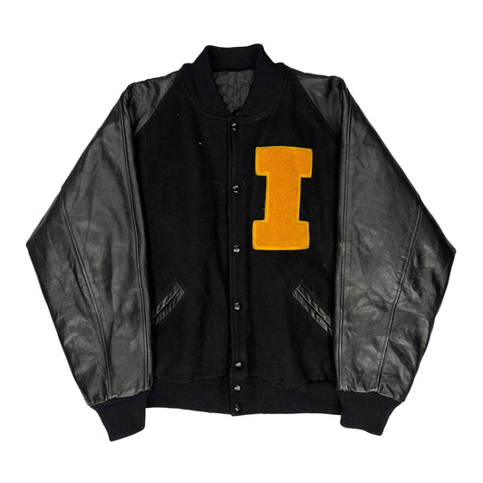 Unbranded College Varsity Jacket - 2XL Black Leather
