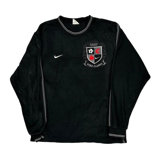 Nike Classic Nike Football Long Sleeve T-Shirt - Large Black Cotton