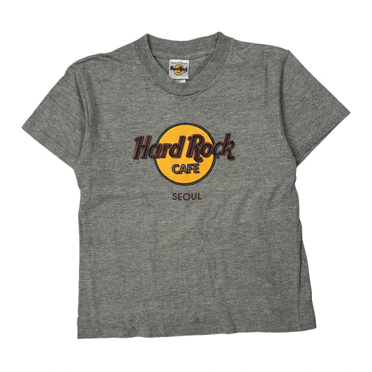 Age 10-12 Hard Rock Cafe Graphic T-Shirt - Medium Grey Cotton