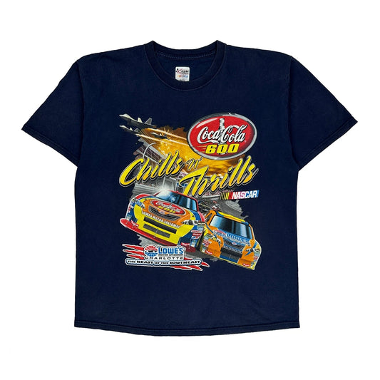 Coca-Cola 600 Chase Authentics Nascar T-Shirt - XL Blue Cotton