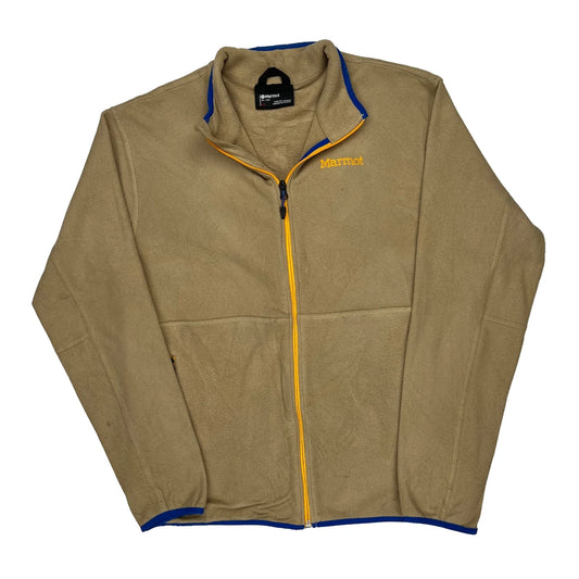 Marmot Fleece Jacket - Large Beige Polyester