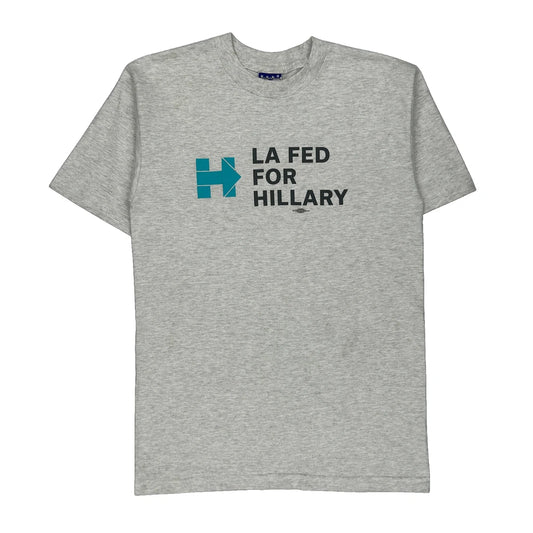 Hillary Clinton Campaign Union Made Single Stitch T-Shirt - Medium Grey Cotton