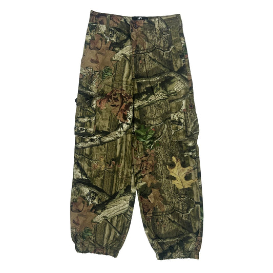Mossy Oak Camo Cargo Trousers - 26″ Waist Khaki Cotton Blend