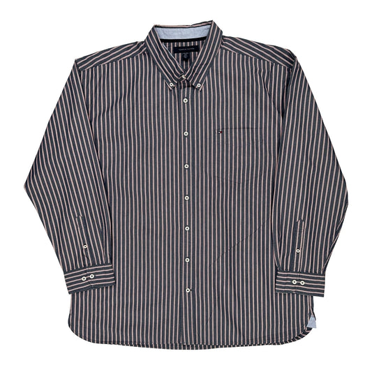 Tommy Hilfiger Striped Shirt - 2XL Blue Cotton