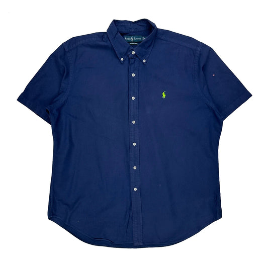 Ralph Lauren Short Sleeve Shirt - XL Blue Cotton