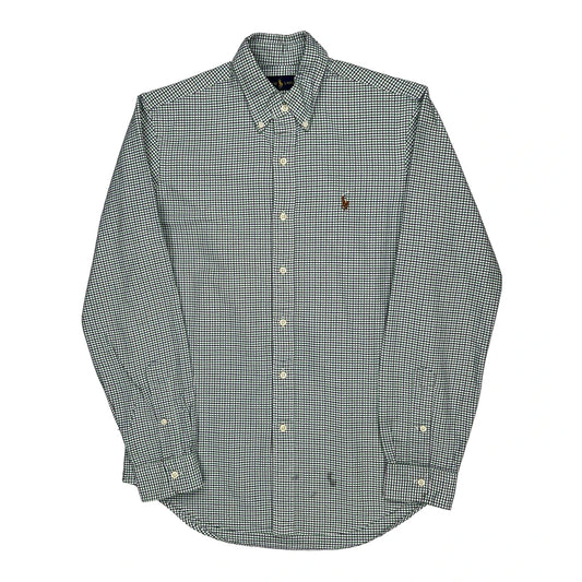 Ralph Lauren Checked Shirt - Small Green Cotton