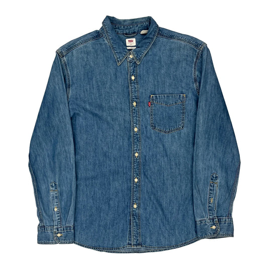 Levis Slim Denim Shirt - XL Blue Denim
