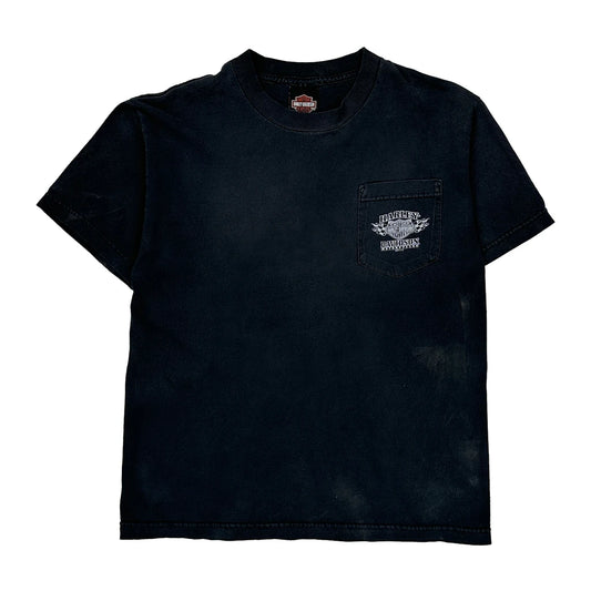 Doc'S Harley-Davidson Of Shawano County, Wi Harley Davidson Graphic T-Shirt - Medium Black Cotton