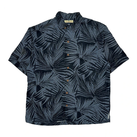Tommy Bahama Hawaiian Shirt - Medium Black Silk
