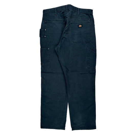 Dickies Carpenter Trousers - 37W 32L Black Cotton