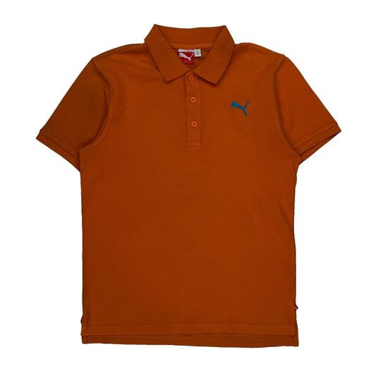 Puma Polo Shirt - Small Orange Cotton