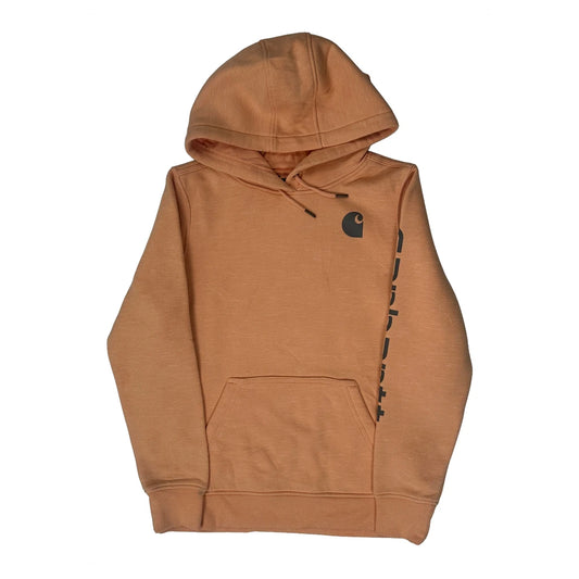 Vintage Carhartt Hoodie - Medium Orange Cotton Blend