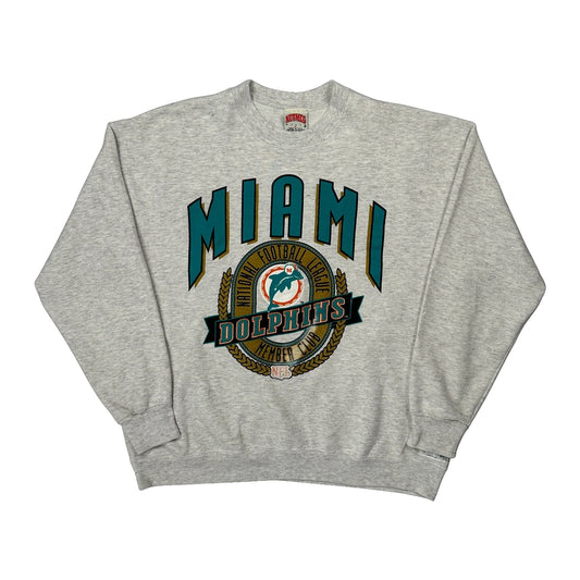 Made In USA Nutmeg Miami Dolphins Sweatshirt - XL Grey Cotton