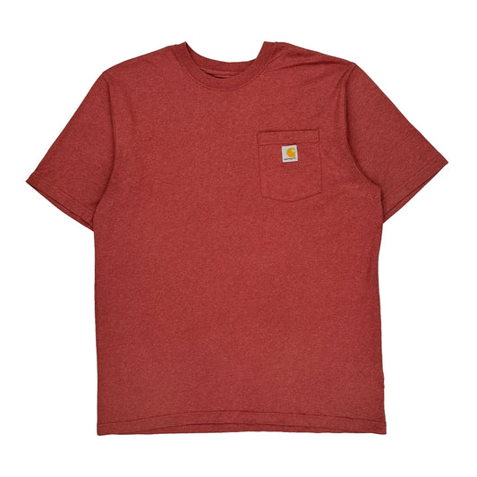 Carhartt T-Shirt - Large Red Cotton