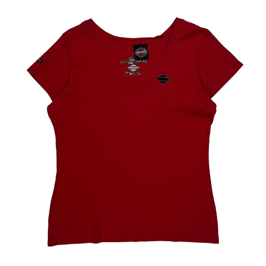 Vintage St. Paul, Mn Harley Davidson T-Shirt - Small Red Cotton