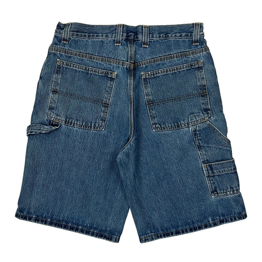 Vintage Faded Glory Carpenter Shorts - 30W 11L Blue Denim