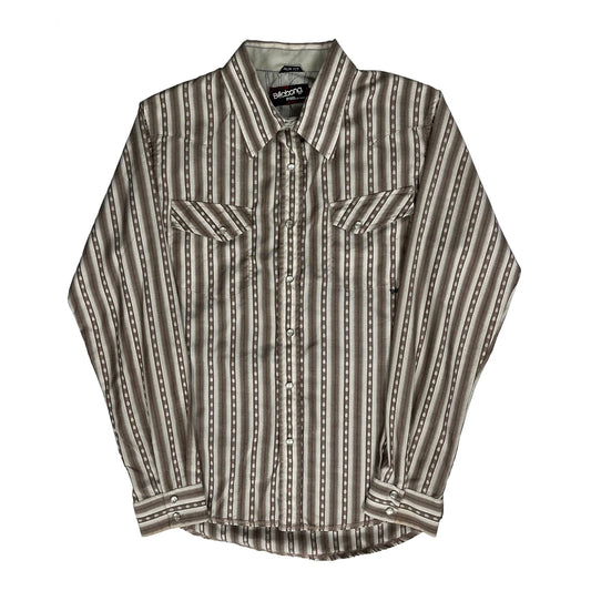 Billabong Slim Fit Shirt - Medium Brown Polyester Blend