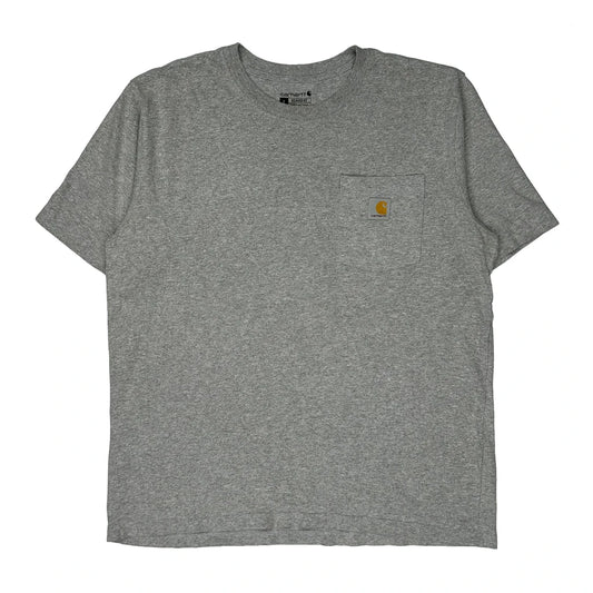 Carhartt T-Shirt - Large Grey Cotton