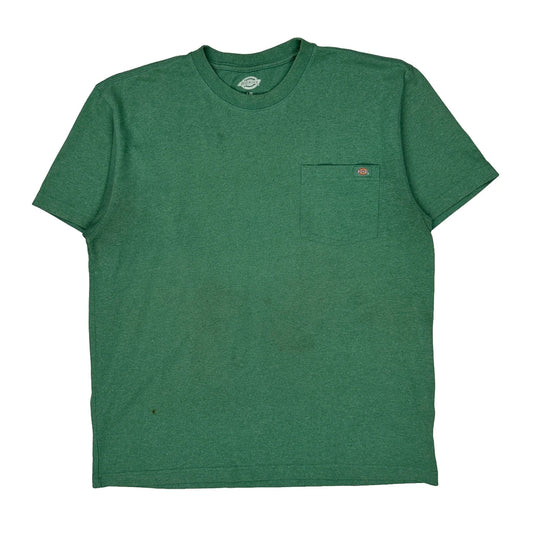 Dickies T-Shirt - Large Green Cotton Blend