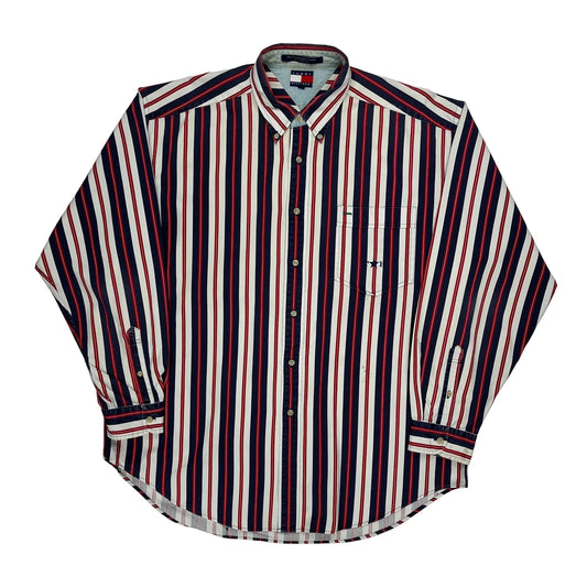 Tommy Hilfiger Striped Shirt - XL Multicoloured Cotton