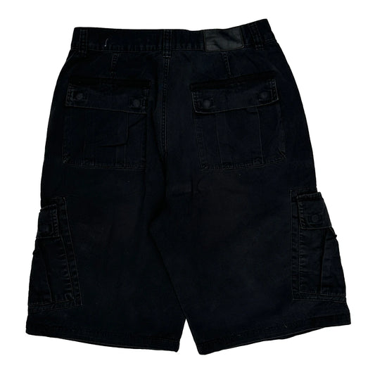 Ecko Unltd Baggy Cargo Shorts - 32W 12L Black Cotton
