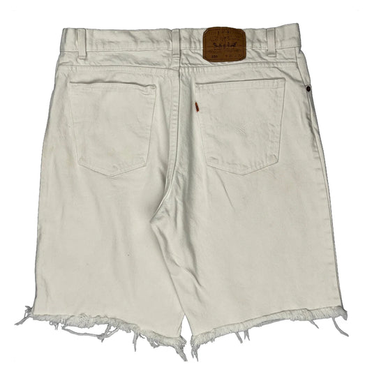 Levis Denim Shorts - 32W 9L White Cotton