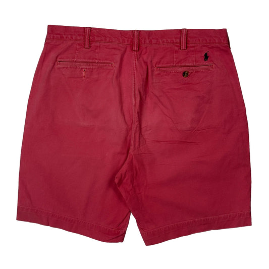 Vintage Polo By Ralph Lauren Chino Shorts - 36W 8L Red Cotton