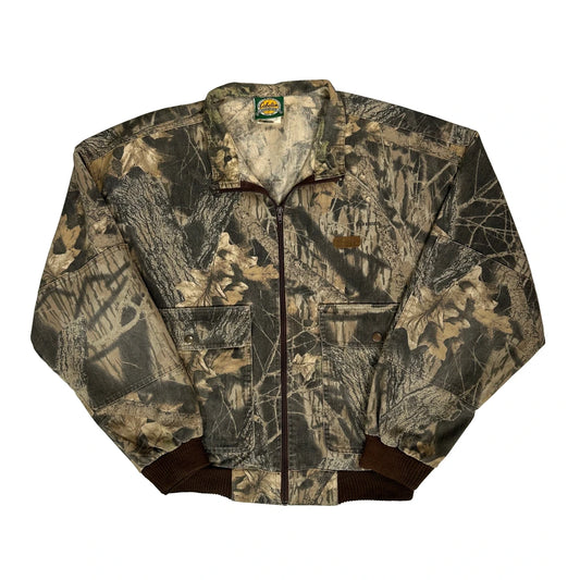Cabelas Camo Bomber Jacket - Large Camo Cotton