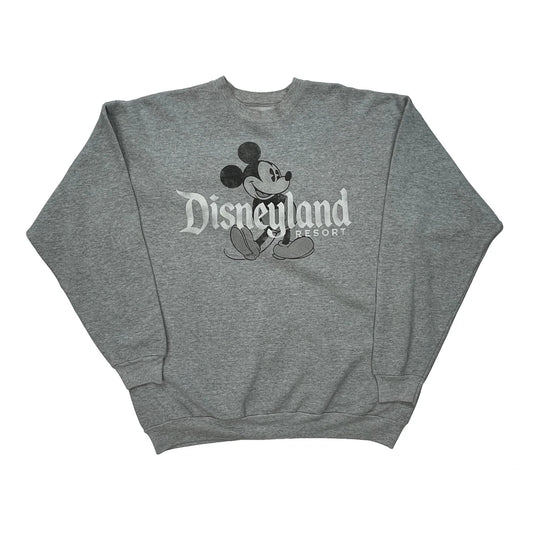 Mickey Mouse Disney Graphic Sweatshirt - XL Grey Cotton Blend